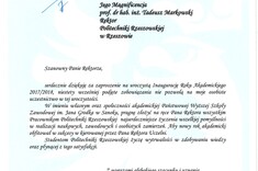 Prezydent RP i marszałek Sejmu z życzeniami dla Politechniki Rzeszowskiej
